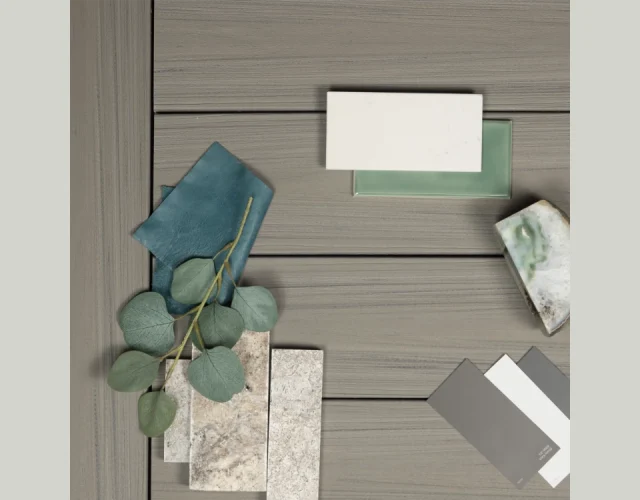 Deckorators Summit Decking in Glacier A mood board with Deckorators summit decking in Glacier